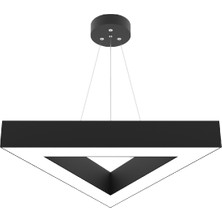 Hegza Lighting Trıan (Siyah Kasa, Gün Işığı) Ledli Modern Avize