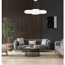 Hegza Lighting Stella (Beyaz Kasa, Beyaz Işık) Ledli Modern Avize