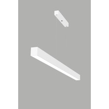 Hegza Lighting Lineer-80 (Beyaz Kasa, Gün Işığı) Ledli Modern Avize