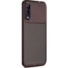 Smart Tech Xiaomi Mi 9 Karbon Desenli Negro Silikon Kılıf Kahverengi