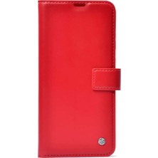 Case Street Oppo Reno 4 Lite Kılıf Kar Delüx Cüzdan Kartvizitli Kopçalı Kırmızı