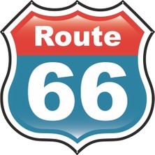 Sticker Fabrikası Route 66 Sticker 00387