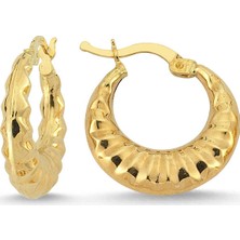 Sembol Gold Altın Halka Küpe 1.9 cm 14 Ayar