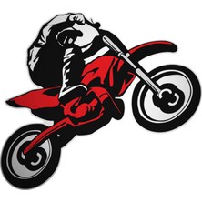 Motor Akrobasi Cross Sticker 00416