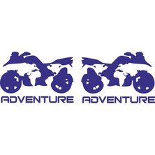 Sticker Fabrikası Motor Adventure 2 Adet Sticker 00402