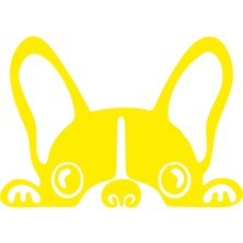 Araba Oto Bagajdan Bakan Köpek Göz Sticker 00429