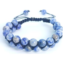 Taş Rüyası Mavi Aventurin Çift Sıra Örme Bileklik 8 mm