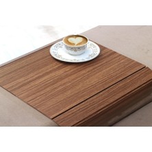 Mobitell 37X25 cm Ceviz Koltuk Sehpa&kolçak Sehpa&portatif Sehpa