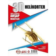 Alsa 3D Ahşap Maket Helikopter