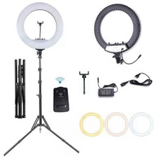 Renksan Ring Light LED 5500 Kw 18 Inch Makyaj Çekimleri Makeup Çekimleri Sac Çekimleri stand