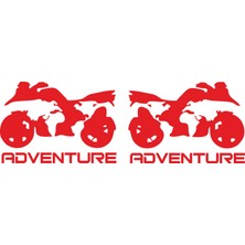 Sticker Fabrikası Motor Adventure 2 Adet Sticker 00402