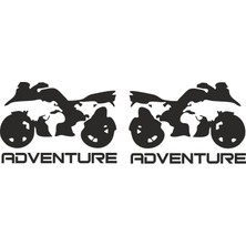 Sticker Fabrikası Motor Adventure 2 Adet Sticker 00402