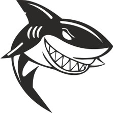 Sticker Fabrikası Köpek Balığı Köpekbalığı Sticker 00442