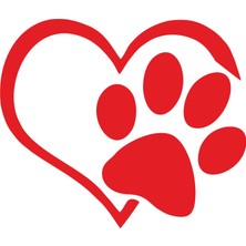 Sticker Fabrikası Pati ve Kalp Sticker 00436