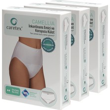 Caretex Camelia Orta Emici Kadın Emici Külot&nbsp;3'lü Ekonomik Paket Siyah M