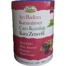 Yağız Acı Badem Karamürver Çam Kozalağı, Kara Zencefil Macun 240 gr