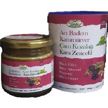 Yağız Acı Badem Karamürver Çam Kozalağı, Kara Zencefil Macun 240 gr