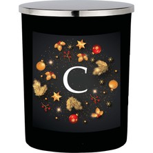 Lyn Home Siyah Bardak Mum Harfli Kış Serisi