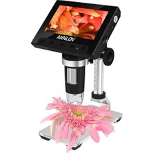 Annlov LCD Digital Microscope 4.3 Inch Handheld Electronic USB Microscope