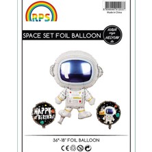 Hayaller Dükkanı Astronot Folyo Balon Set 3'lü