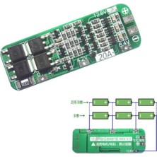 Bms 3s 20A 11.1V Bms Pil Koruma Balans Kartı 18650 Lityum Li-Ion Batarya