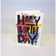 Özgür Happy Birthday Tasarım Tebrik Kartı 12 x 17 cm