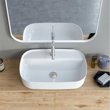 Turkuaz Cerastyle Aqua 60 x 40 cm Tezgah Üstü Lavabo Beyaz