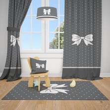 Talia Home Kurdele Desenli  Çocuk ve Bebek Odası Fon Perde 2 Kanat TLA-099