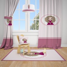 Talia Home Pembe Kız  Çocuk ve Bebek  Odası Fon Perdesi 2 Kanat TLA-165