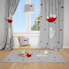 Talia Home Filli Kalp  Çocuk ve Bebek  Odası Fon Perdesi 2 Kanat TLA-164
