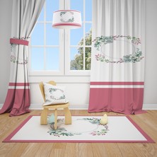Talia Home  Çiçek Desen Çocuk ve Bebek  Odası Fon Perdesi 2 Kanat TLA-142