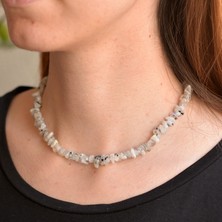 Taş Sandığı Ay Taşı Şekilsiz Kolye