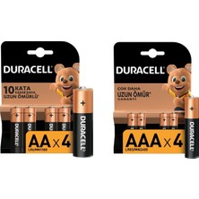 Duracell Alkalin 4'lü AA ve AAA Pil Seti