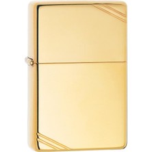 Zippo Çakmak  Vintage Br Fin Brass 240 Çakmak Premium Tasarım ile Pirinç Alaşım ve Benzinli Yakıt