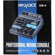 Provoice DM-4 Ses Kartlı Usb Girişli Stüdyo Kayıt Mikseri