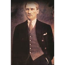 Gönder Bayrak Atatürk Posteri Raşel Kumaş 100 x 150 cm