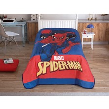 Taç Lisanslı Spiderman City Tek Kişilik Battaniye