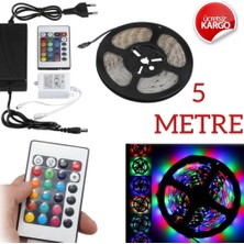 Ucuz Geldi Renkli Şerit LED Kendinden Trafolu Renk Değiştiren Kumandalı Rgb Animasyonlu Şerit LED