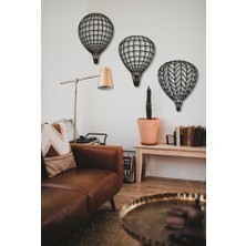Avm Marketim Uçan Balon Duvar Süsü 3 Parça Uçan Balon Duvar Dekoru Dekoratif Süs