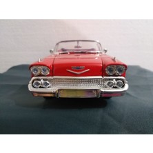 Motormax 1958 Model Chevy Impala, Kutulu, Metal, Kırmızı