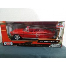 Motormax 1958 Model Chevy Impala, Kutulu, Metal, Kırmızı