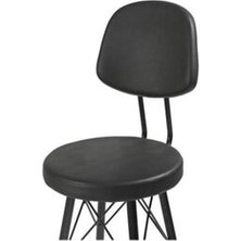 J&S Quality Mutfak Bahçe Cafe Bar Salon Yemek Masa Konforlu Metal Ayaklı 75.cm Sandalye