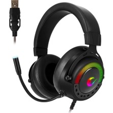 Rampage ByGame-X1 Siyah USB 7.1 Surround RGB Işık Efektli Oyuncu Mikrofonlu Kulaklık