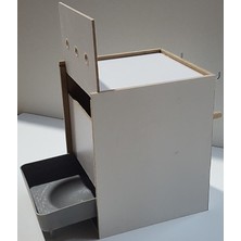 Ardeppo Muhabbet Kuş Yuvası - Sürgülü - Plastik Folluk -Ahşap Mdf Yuvalık 15 cm x 15 cm + 19 Cm(Yükseklik)