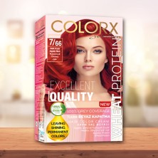 Colorx Set Saç Boyası-7.66-Akik Kızılı
