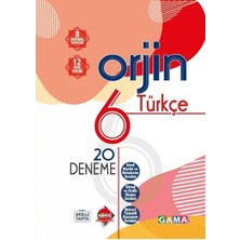 Gama Yayınları Orjin 6. Sınıf Türkçe Fasikül 20 Deneme