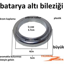 Yıldırım Batarya Bileziği Büyük Ebat Batarya Altı Sehpası Batarya Altlığı Krom Kaplama