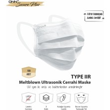 Onn Secure Plus Meltblown Ultrasonik 3 Katlı Cerrahi Maske - Beyaz (100 Adet)