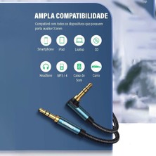 Ugreen 90 Derece L Tipi 3.5mm Aux Ses Kablosu 1 Metre