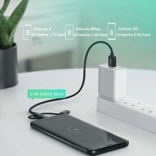 Ugreen 3 in 1 iOS Lightning Type-C Micro USB Şarj ve Data Kablosu Siyah